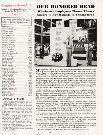 Winchester Honor Roll: Our Honored Dead-Winchester Workers Throng to Victory Square to Pay Homage to Valiant Dead 