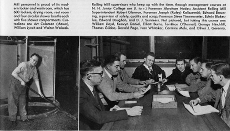 Photos from Winchester Life, showing the brass mill in operation, 1952