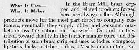 Winchester Life, What It Uses - What it Makes, 1952